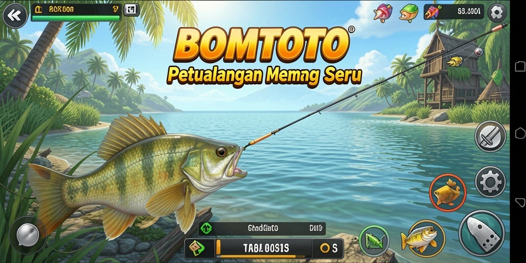 Tampilan gameplay <strong>BOMTOTO</strong> yang memukau dengan aksi memancing yang seru.