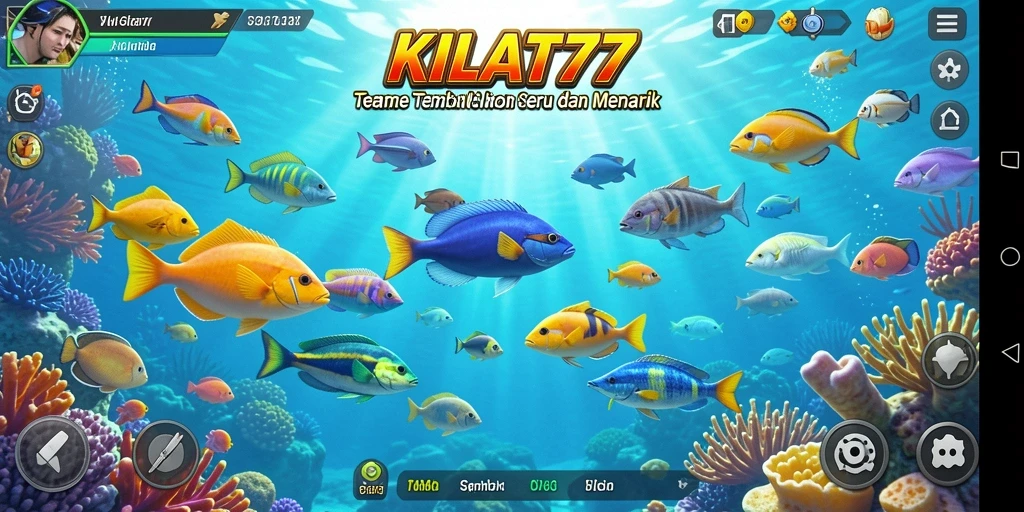 Screenshot gameplay KILAT77 menampilkan aksi menembak ikan yang seru dan menghibur.