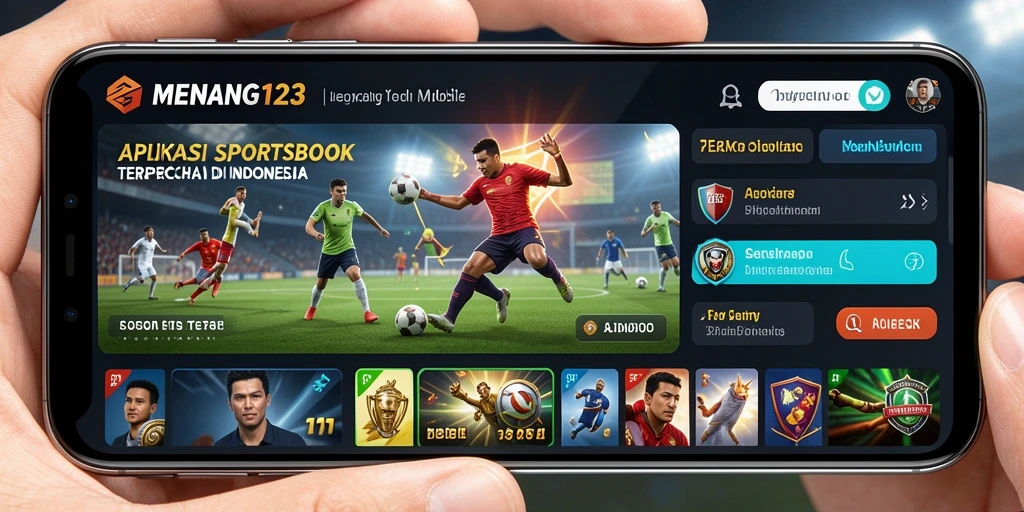 Tampilan antarmuka pengguna aplikasi sportsbook MENANG123 yang menarik.